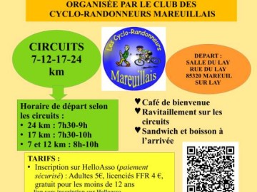 les cyclo-randonneurs Mareuillais