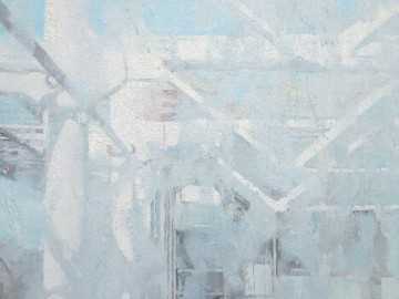 DRNuage 1118 (Beaubourg I), 2021, huile sur toile, 80x120 cm ©Zhu Hong & ADAGP)