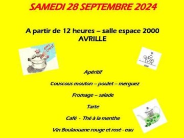 REPAS - COUSCOUS Le 28 sept 2024