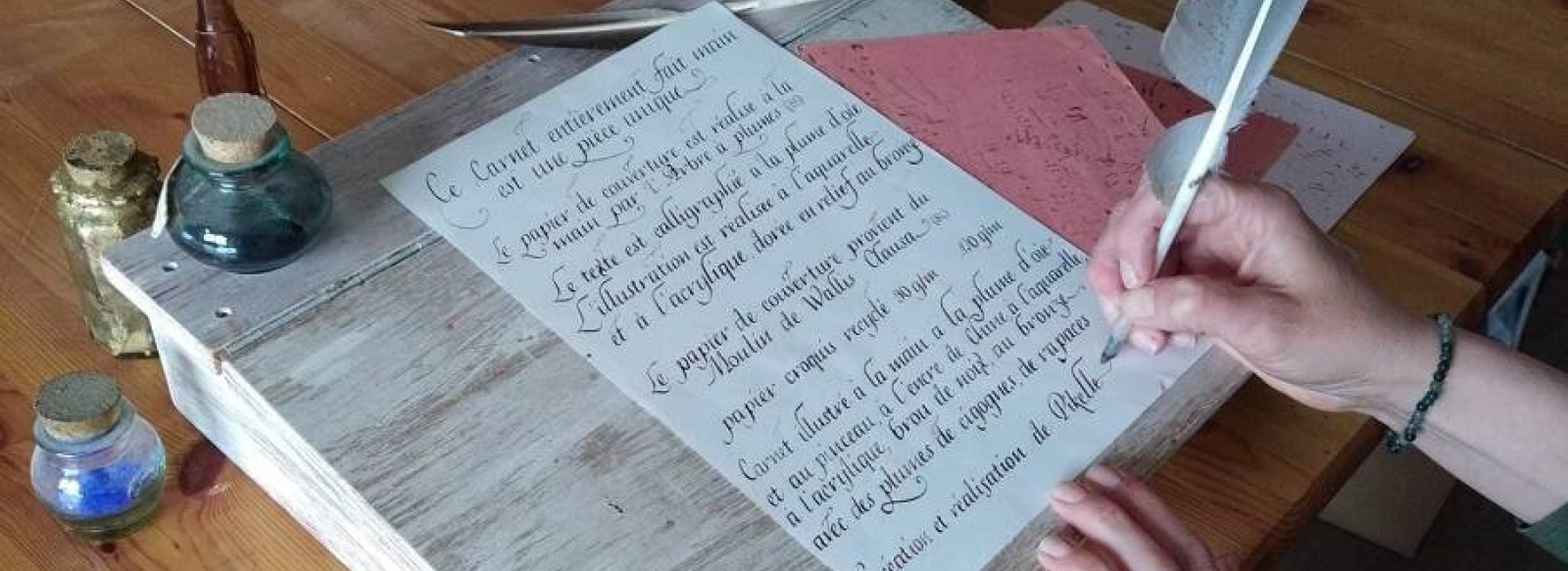 Atelier d'initiation  a la caligraphie a la plume d'oie - Mouchamps